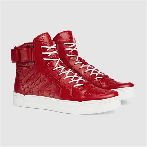 gucci high top on feet|gucci men's shoes.